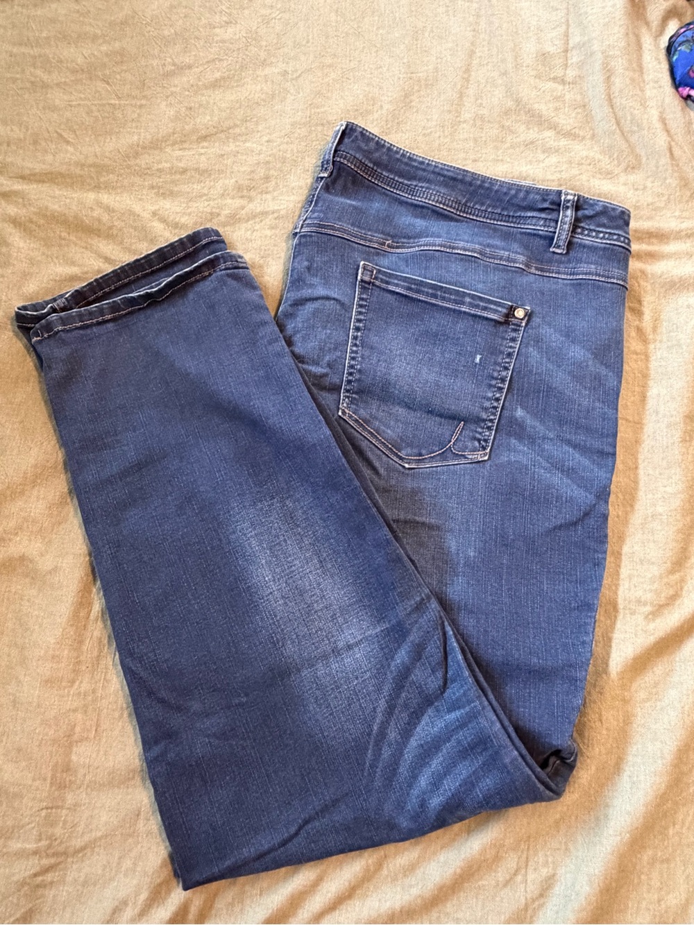 INC International Concepts Plus Size 24W Skinny Leg Stretch Jeans Dark Wash